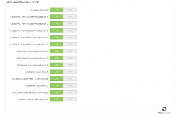 Shipping costs La Poste / Colissimo - Addons Prestashop