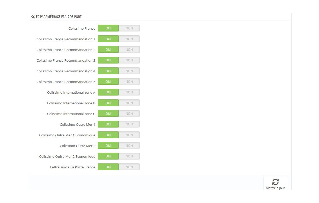 Frais de port La Poste / Colissimo - Module Prestashop