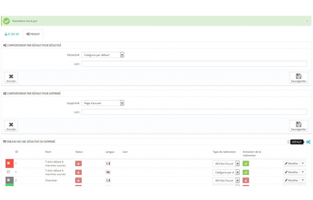 SEO - 301 redirect of disabled or removed products - Addons Prestashop