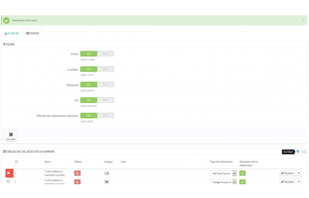 SEO - 301 redirect of disabled or removed products - Addons Prestashop