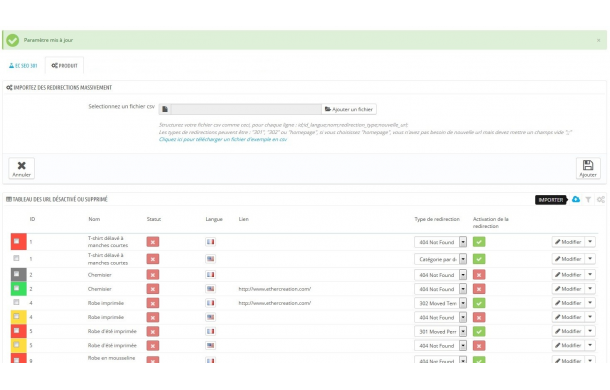 SEO - 301 redirect of disabled or removed products - Addons Prestashop