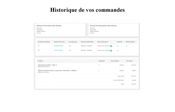 Livraison partielle avancée - Module Prestashop Livraison partielle avancée - Module Prestashop