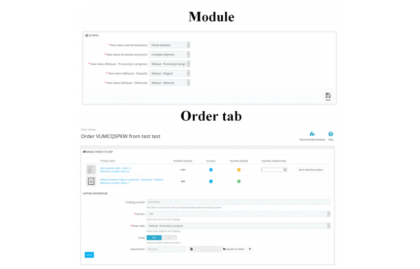 Livraison partielle avancée - Module Prestashop Livraison partielle avancée - Module Prestashop