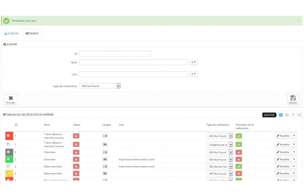 SEO - 301 redirect of disabled or removed products - Addons Prestashop
