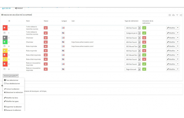 SEO - 301 redirect of disabled or removed products - Addons Prestashop
