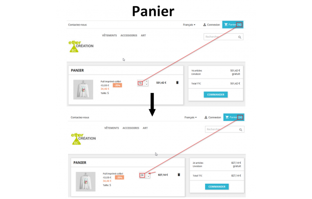 Quantité multiple en fonction de la quantité minimum - Module Prestashop