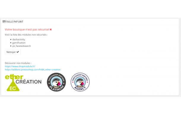 Faille phpunit - Addons Prestashop