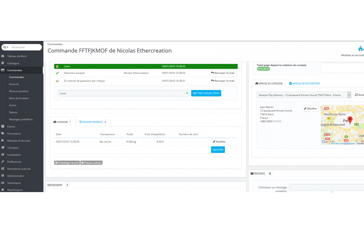 Multi carrier & Multi tracking Module - Addons Prestashop