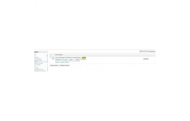 Ordonnez vos caractéristiques et vos attributs - Module Prestashop Ordonnez vos caractéristiques et vos attributs - Module Prestashop
