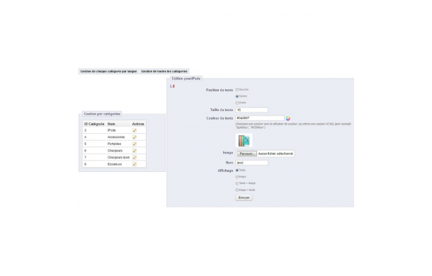 Bloc catégories personnalisable - Module Prestashop