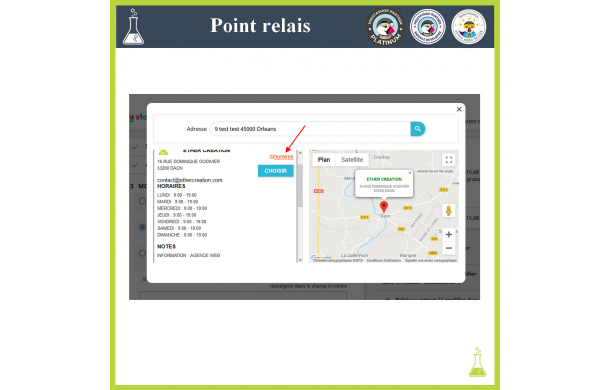 The customer also chooses the relay point of his choice when selecting a carrier via an interactive map. - Addons Prestashop The customer also chooses the relay point of his choice when selecting a carrier via an interactive map. - Addons Prestashop
