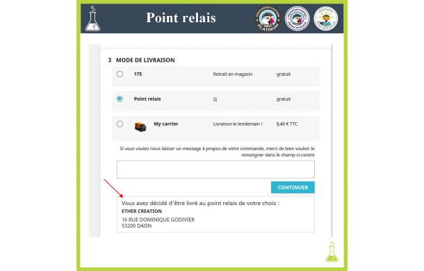 The customer also chooses the relay point of his choice when selecting a carrier via an interactive map. - Addons Prestashop The customer also chooses the relay point of his choice when selecting a carrier via an interactive map. - Addons Prestashop