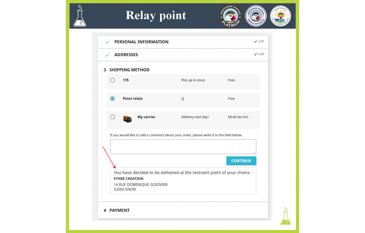 Prestashop module : Manage your relay points