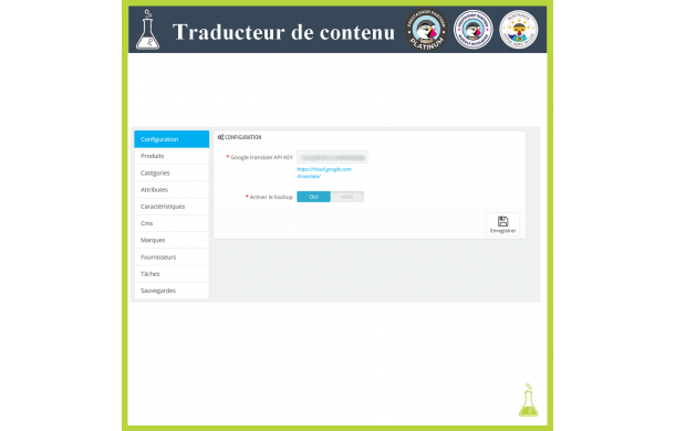 Traducteur de contenu avancé - Module Prestashop