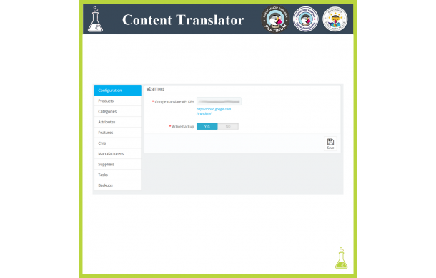 Traducteur de contenu avancé - Module Prestashop