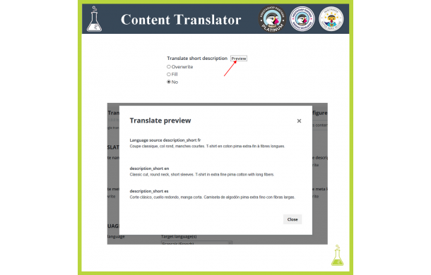 Traducteur de contenu avancé - Module Prestashop