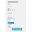 Affichage de déclinaisons/attributs avec stock - Module Prestashop