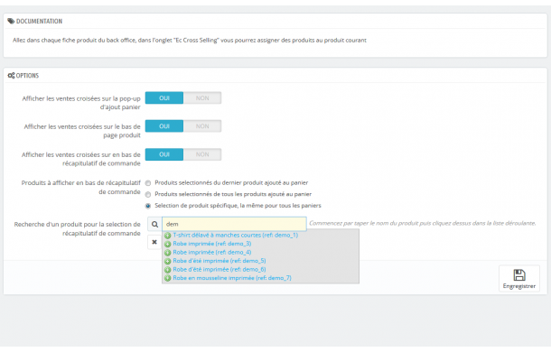 Vente croisée / mise en relation manuelle de produits - Module Prestashop