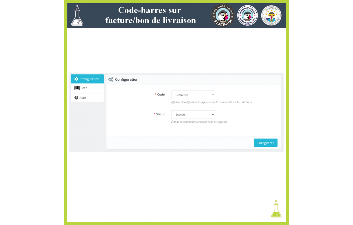 Facture Code Bar Générer des codes-barres sur les factures/bons de livraison