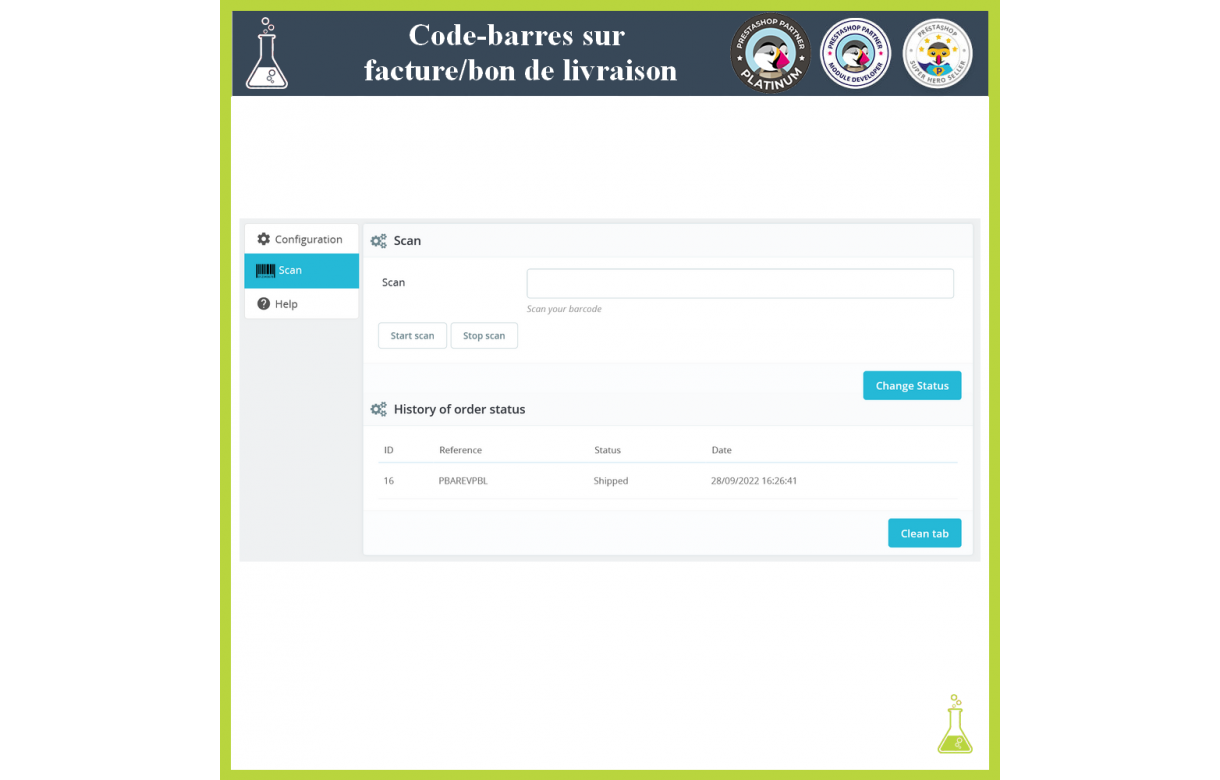 Generate barcodes on invoices/order delivery notes