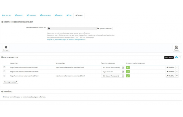 SEO - Automatic 301 redirect of all your 404 - Addons Prestashop SEO - Automatic 301 redirect of all your 404 - Addons Prestashop