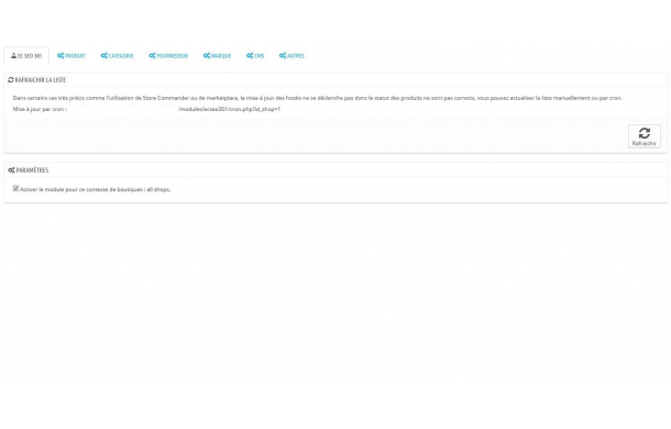Module 301 SEO - redirection automatique de toutes vos 404 - Module Prestashop