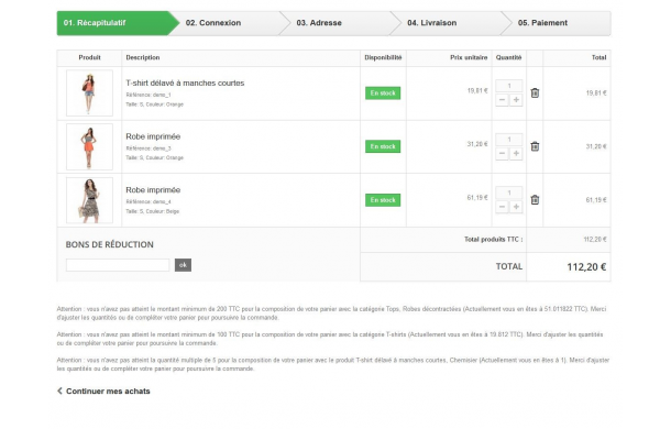 Règle de quantité et prix par groupe (min max multiple) - Module Prestashop