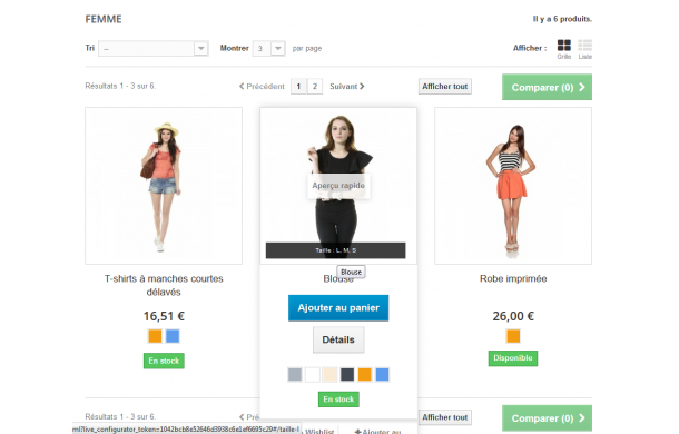 Second product image and attributes on mouseover - Addons Prestashop