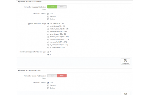 Second product image and attributes on mouseover - Addons Prestashop