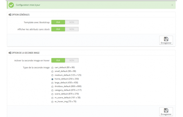 Second product image and attributes on mouseover - Addons Prestashop