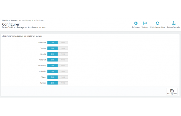 Partage sur WhatsApp et autres réseaux sociaux - Module Prestashop