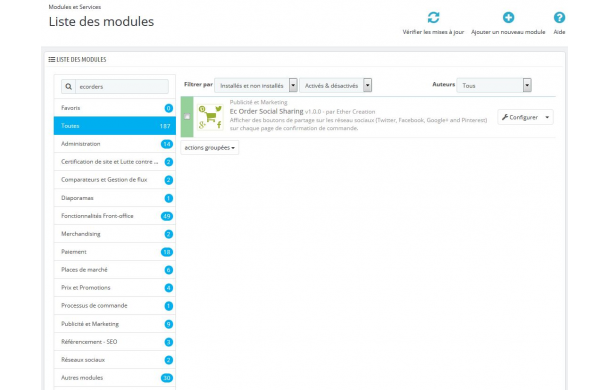 Order social sharing - Addons Prestashop
