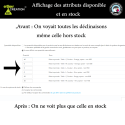 Affichage des déclinaisons avancées - Module Prestashop
