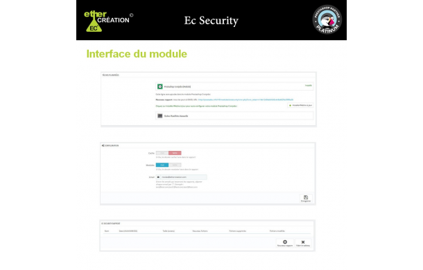 Effectuer un rapport des fichiers ajoutés / modifiés / supprimés de votre boutique - Module Prestashop