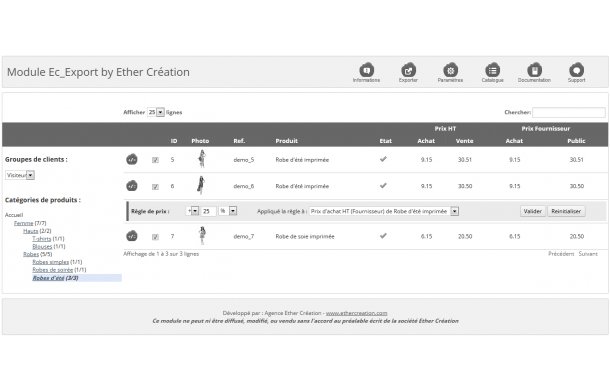 Menzzo, meuble moderne en dropshipping - Module Prestashop