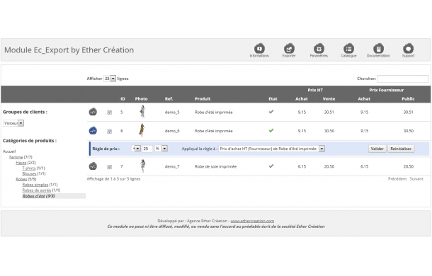 Menzzo, meuble moderne en dropshipping - Module Prestashop