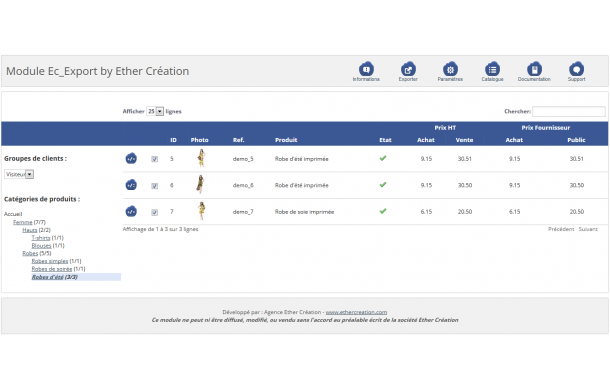Menzzo, meuble moderne en dropshipping - Module Prestashop