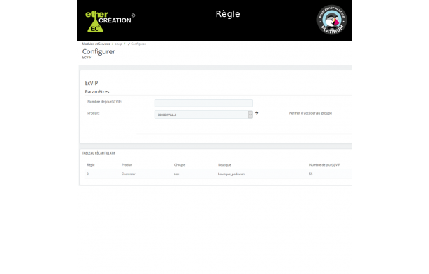 VIP client - Module Prestashop