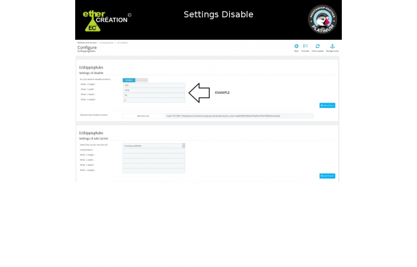 Règles de livraison - Module Prestashop