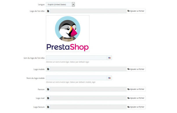 Logo différent par langue sur le site, facture, mobile - Module Prestashop Logo différent par langue sur le site, facture, mobile - Module Prestashop