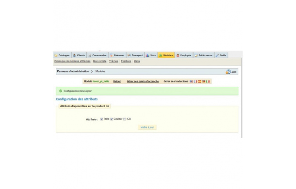 Attributs en hover sur la catégorie - Module Prestashop Attributs en hover sur la catégorie - Module Prestashop
