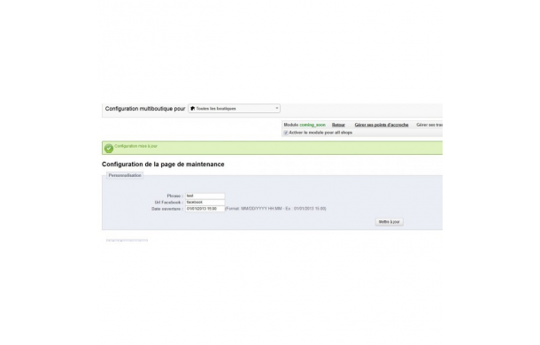 Maintenance with countdown - Addons Prestashop